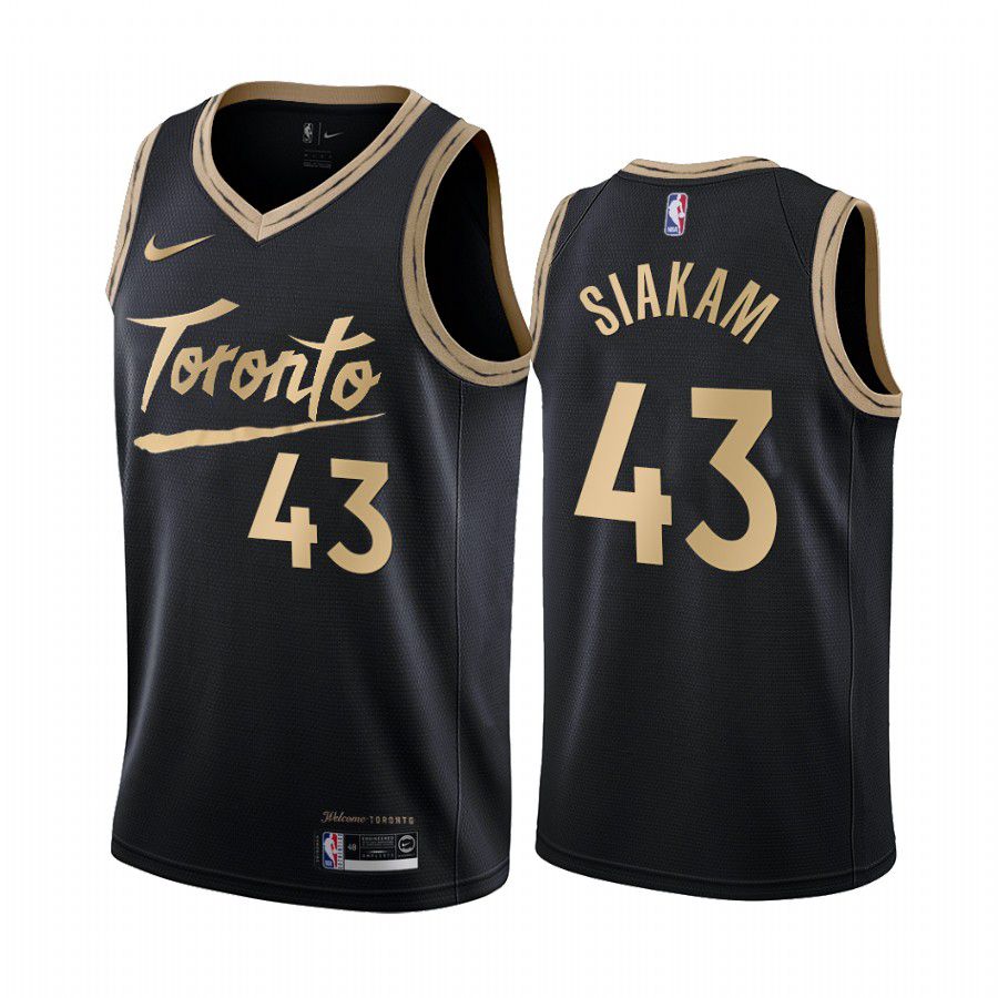 Men Toronto Raptors 43 pascal siakam black city edition 2020 nba jersey